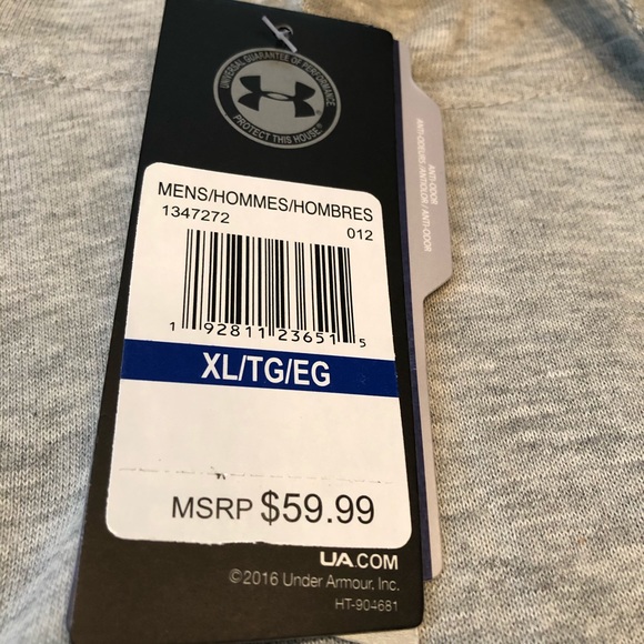 NWT Under Armour Mens Rival Fleece Logo Hoodie - Picture 4 of 7